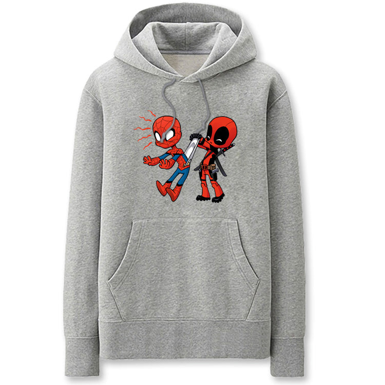 Spiderman and Deadpool Hoodies - Funny Solid Color Spiderman and