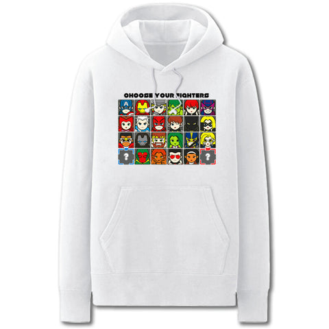 Image of The Avengers Hoodies - Solid Color Superhero Assembly Cartoon Style Fleece Hoodie
