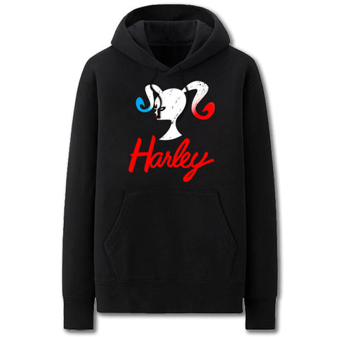 Image of Suicide Squad	Hoodies - Cool Solid Color Harley Quinn Cartoon Style Fleece Hoodie