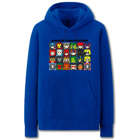 Image of The Avengers Hoodies - Solid Color Superhero Assembly Cartoon Style Fleece Hoodie