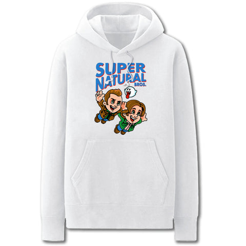 Image of SuperNatural Hoodies - Solid Color SuperNatural Cartoon Style Super Cute Fleece Hoodie