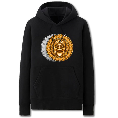 Image of Anime Game Hoodies - Solid Color Lucky Coin Icon Fleece Hoodie