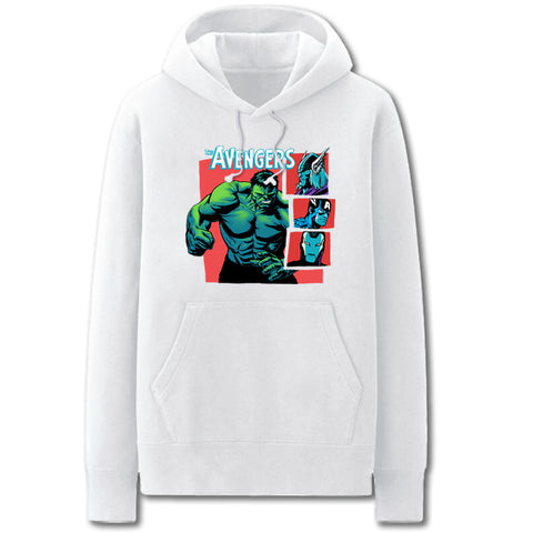 Image of The Avengers Hoodies - Solid Color Hulk Cartoon Style Super Cool Fleece Hoodie