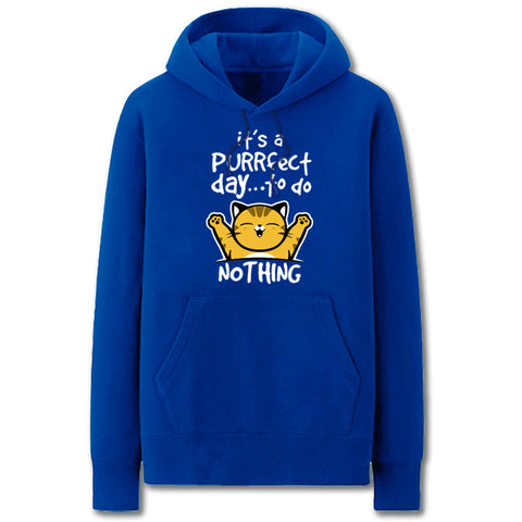 Image of The Big Bang Theory Hoodies - Solid Color Cute Cat Cartoon Style Icon Fleece Hoodie