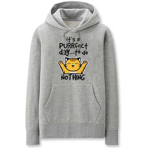 Image of The Big Bang Theory Hoodies - Solid Color Cute Cat Cartoon Style Icon Fleece Hoodie