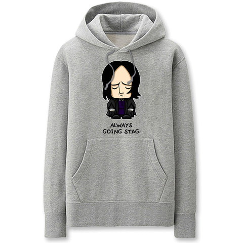 Image of Harry Potter Hoodies - Solid Color Harry Potter Snape Cartoon Style Cute Fleece Hoodie