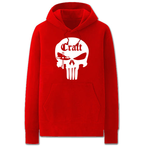 Image of The Punisher Hoodies - Solid Color Super Cool The Punisher Skull Fleece Hoodie