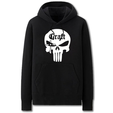 Image of The Punisher Hoodies - Solid Color Super Cool The Punisher Skull Fleece Hoodie
