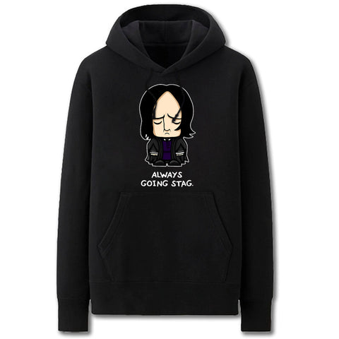 Image of Harry Potter Hoodies - Solid Color Harry Potter Snape Cartoon Style Cute Fleece Hoodie