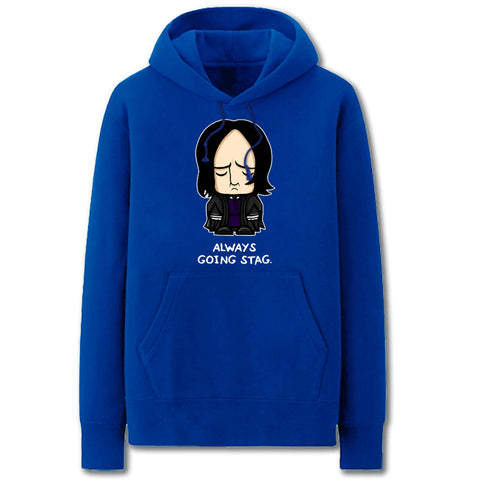 Image of Harry Potter Hoodies - Solid Color Harry Potter Snape Cartoon Style Cute Fleece Hoodie