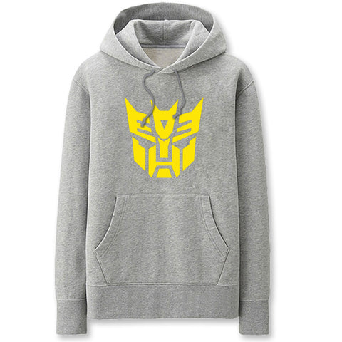 Image of Transformers Hoodies - Solid Color Optimus Prime Icon Cartoon Style Fleece Hoodie