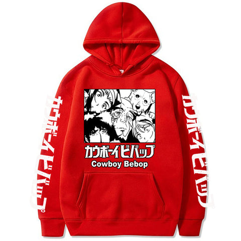 Image of Spike Spiegel Jet Black Faye Valentine Friend Anime Cowboy Bebop Hoodie Sweatshirts