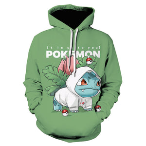 3D Printed Pokemon Hoodie - Anime Sweatshirt