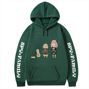 Spy X Family Print Hoodies Anime Casual Pocket Streetwear Sweatshirts