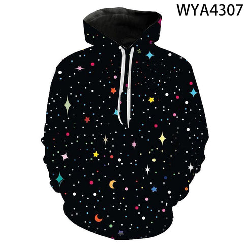 Image of Starry Sky Hoodies Sweatshirt - 3D Printed Pullover