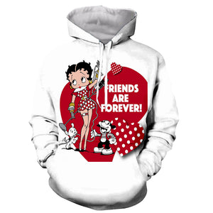 3D Print Betty Boop Funny Hoodies Sweatshirts Pullover