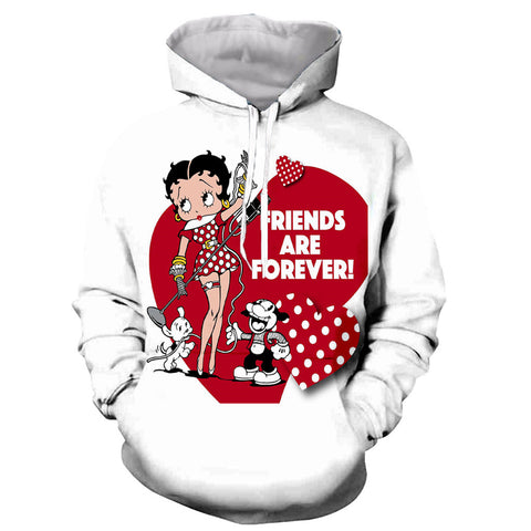 Image of 3D Print Betty Boop Funny Hoodies Sweatshirts Pullover