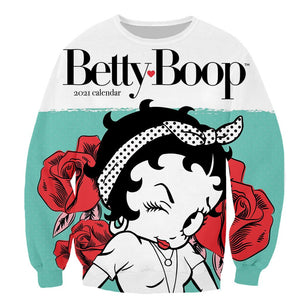 3D Print Betty Boop Funny Long Sleeves Hoodies Sweatshirts