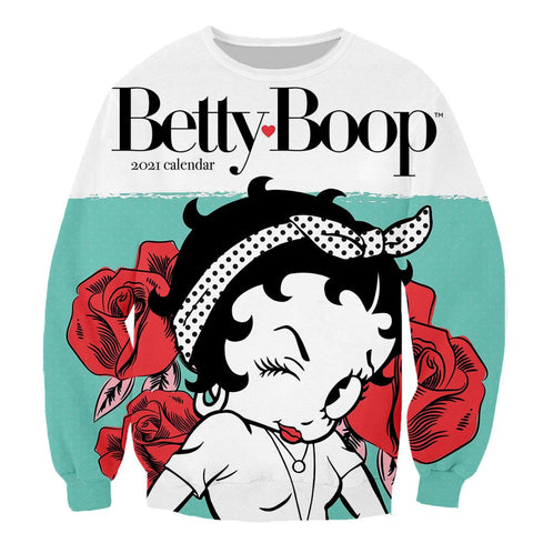 Image of 3D Print Betty Boop Funny Long Sleeves Hoodies Sweatshirts