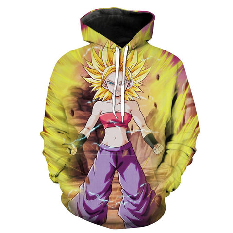Image of Dragon Ball  Super Saiyan Caulifla Hoodies - Super Pullover Hoodie