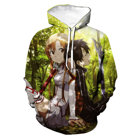 Image of Sword Art Online Hoodies - Anime Casual Hooded Sweatshirt