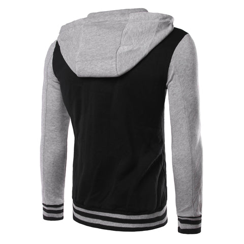 Image of Solid Color Hoodies - Zip Up Red Fashion Grey Hoodie