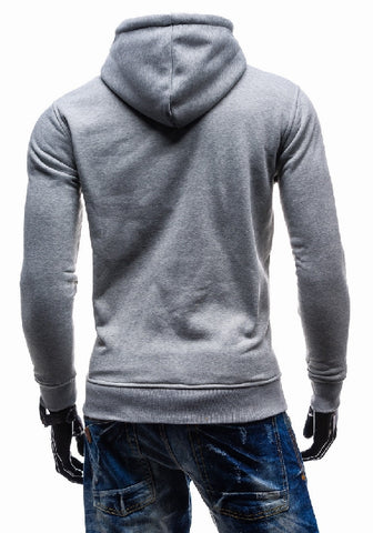 Image of Solid Color Hoodies - Pullover Fleece Black Grey Hoodie