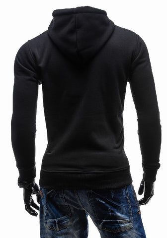 Image of Solid Color Hoodies - Pullover Fleece Black Grey Hoodie