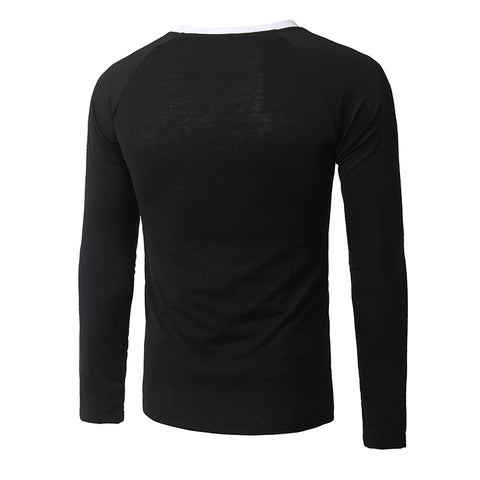 Image of Solid Color Sweatshirts - Round Neck Black Grey Sweatshirt