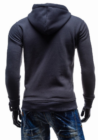 Image of Solid Color Hoodies - Pullover Fleece Black Grey Hoodie