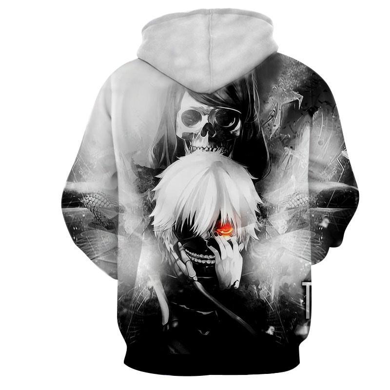 Anime Tokyo Ghoul Ken Kaneki 3D Printed Hoodie