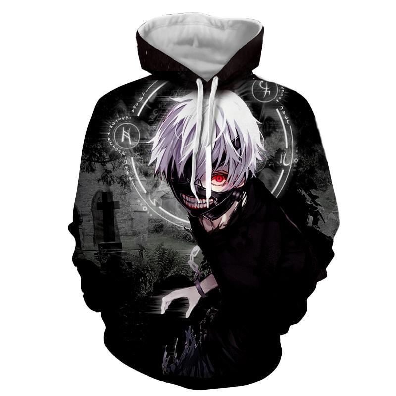 Tokyo Ghoul Ken Kaneki Cool 3D Printed Hoodie TopWear