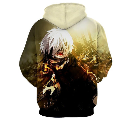 Image of Tokyo Ghoul Kaneki Mask 3D Printed Hoodie