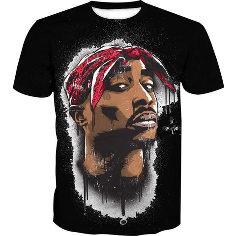 Image of 2Pac Tupac Hoodies -  Face Black Tupac Pullover Hoodie