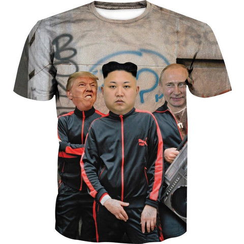 Image of Funny Hoodies - Donald Trump, Kim Jung Un and Putin Printed Pullover Hoodie