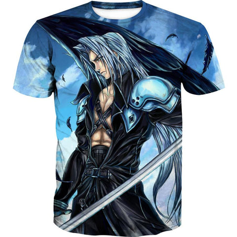 Image of Final Fantasy Sephiroth Hoodies - Pullover Blue Hoodie