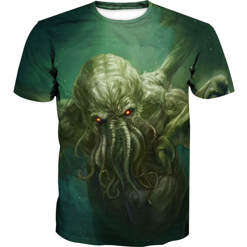 Image of Charging Cthulhu Hoodies - Pullover Nerd Gaming Cthulhu Hoodie