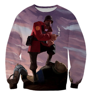 Team fortress 2 3D Printed Zipper Hoodies - Funny Long Sleeves Sweatshirts