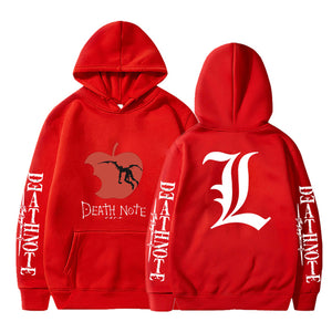 Death Note Unisex Hoodies Japanese Anime Printed Hoodie Streetwear Fleece Casual Sweatshirt