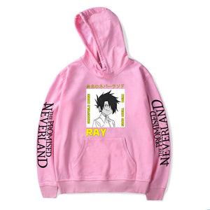 The Promised Neverland Anime Hoodie Sportswear Oversized Jumpers Casual Graphic Aesthetic Pullover Sweatshirt