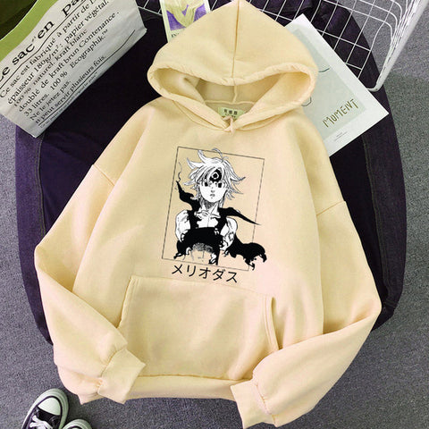 Image of The Seven Deadly Sins Meliodas Japan Anime Hoodies Fashion Dragon's Sin Of Wrath Print Harajuku High Street Sweatshirt