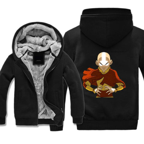 Image of Avatar the last Airbender Jacket - Zip Up Aang Fleece Jacket