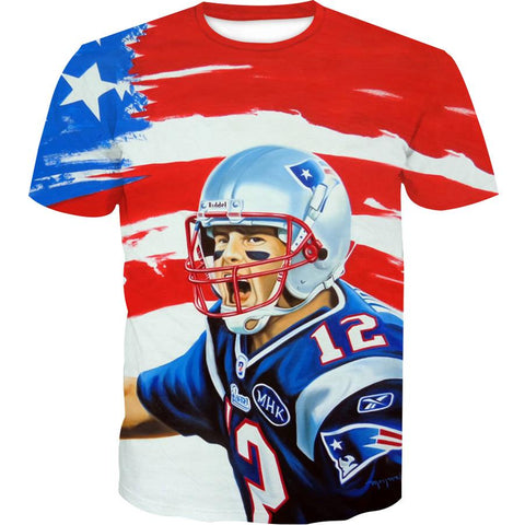 Image of Football American Tom Brady Hoodies - Pullover Tom Brady Red Hoodie