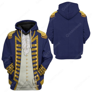 Historical Personage Uniforms of the U.S Navy 3D Printed Cosplay Hoodie