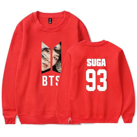 Image of BTS Sweatshirt - BTS Suga Crew neck Sweatshirt