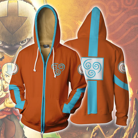 Image of Avatar: The Last Airbender Hoodies: Zip Up Orange Hoodie