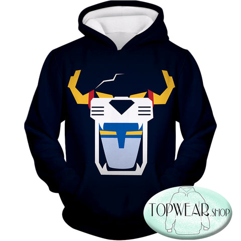 Image of Voltron: Legendary Defender Hoodies - Voltron Force Front Face Mask Zip Up Hoodie