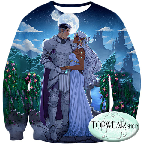 Image of Voltron: Legendary Defender Hoodies - Couple Shiro X Princess Allura Awesome Zip Up Hoodie