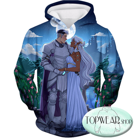 Image of Voltron: Legendary Defender Hoodies - Couple Shiro X Princess Allura Awesome Zip Up Hoodie