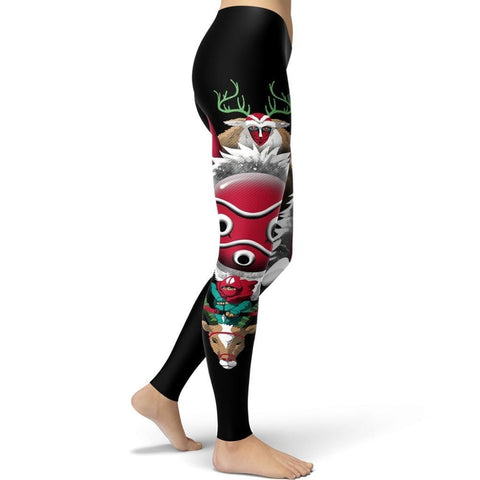 Image of Princess Mononoke Printed Splash Animal Leggings